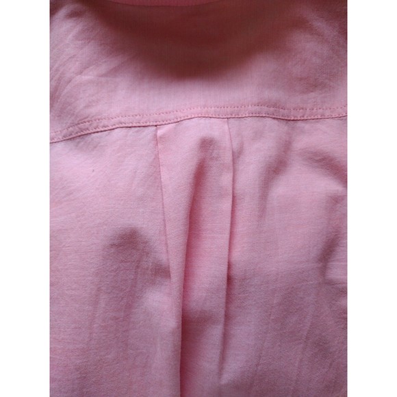 Women’s Pink Shirt Size XL St. John's Bay Button Up 100% Cotton Pocket Front - Picture 7 of 9